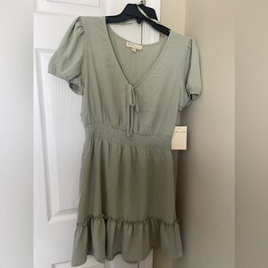 Short Sleeve V-Neck Dress
